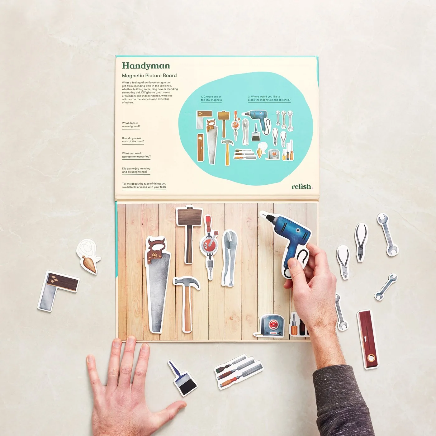 Relish Handyman magnetic picture board product shot